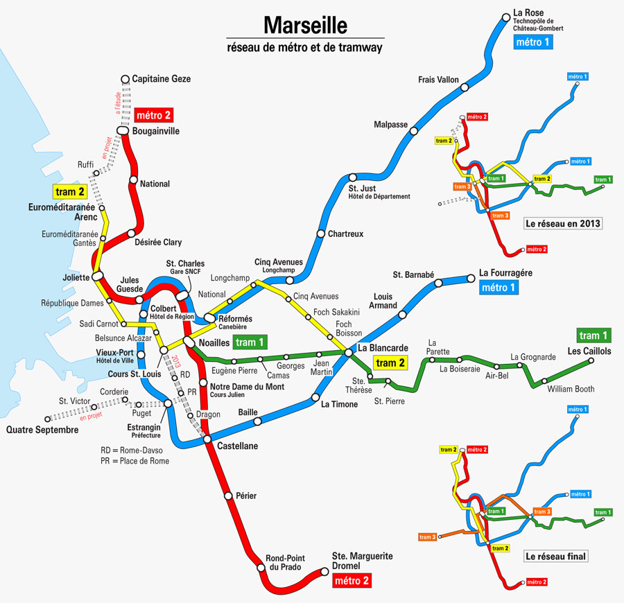 marsilya metro haritası