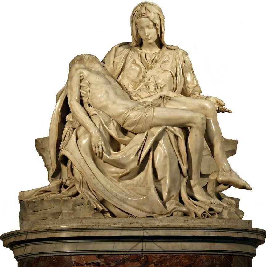 Roma, San Pietro Bazilikası, Michelangelo Pieta Heykeli