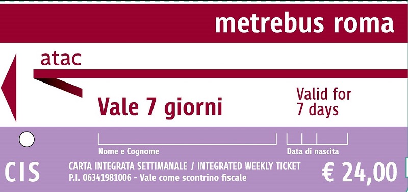 roma metro bileti fiyat