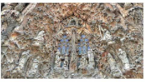 The reliefs Gaudi designed by his hands on Nativity Façade