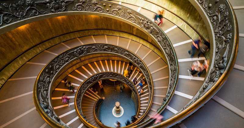 Wendeltreppe (Bramante Treppen) Belvedere Palast Vatican Museums